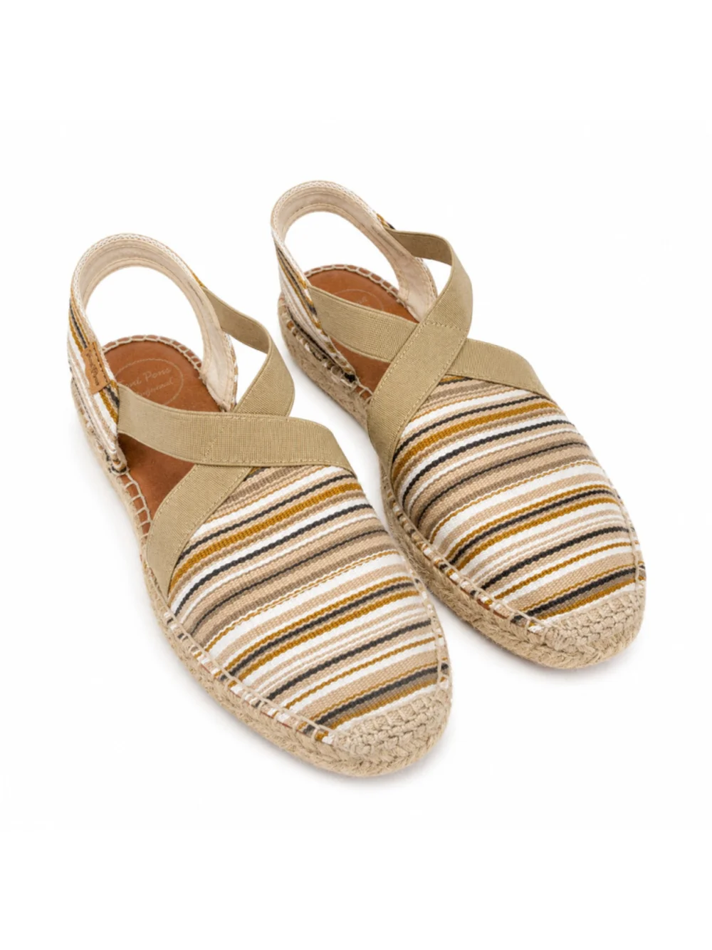 Toni Pons Striped Espadrille Slingback Sandals Size 41/US 9 Made in Spain